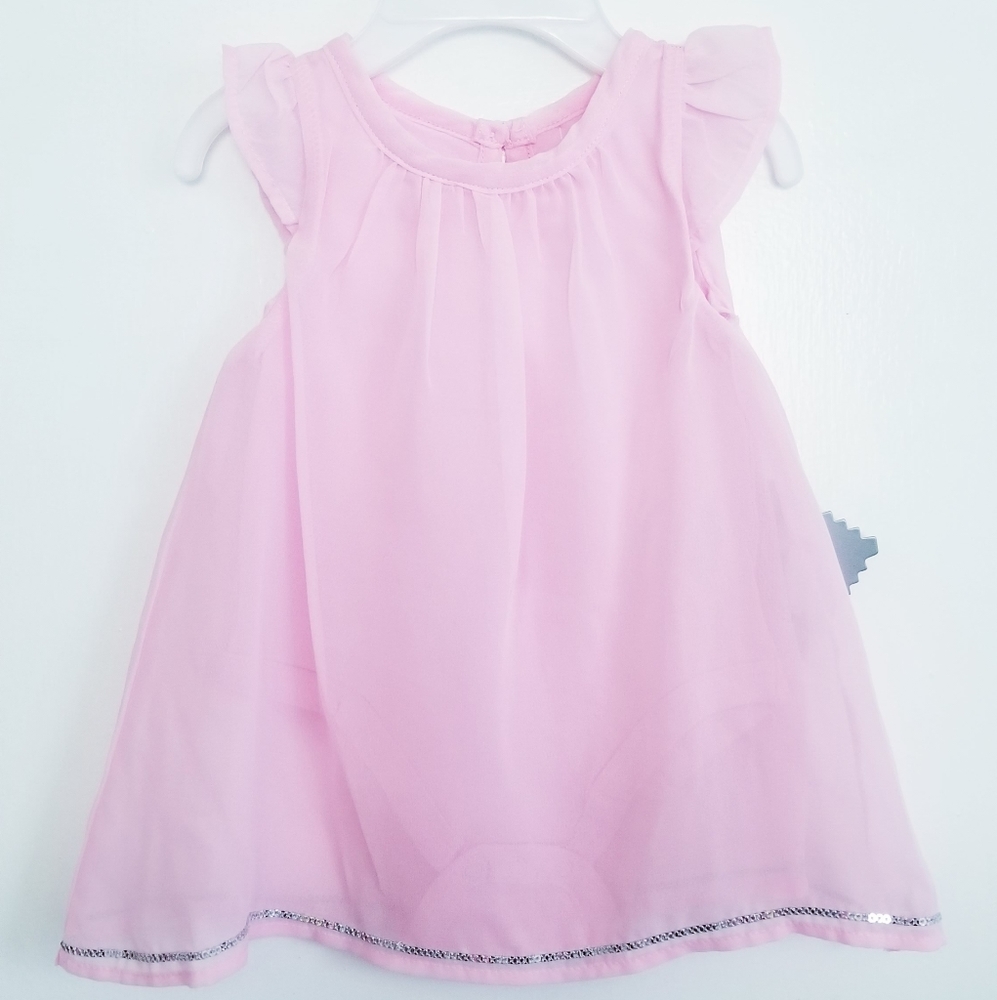NWT Baby Girl's Pink Dress Bodysuit Dress NEW Size 3-6M